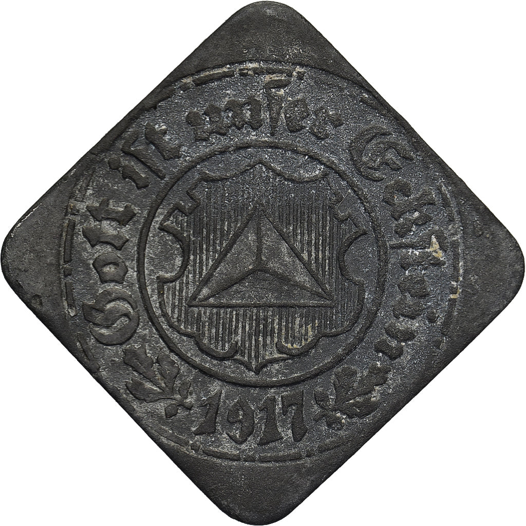 Niemcy, Frankenthal, 5 Pfennig, 1917, EF(40-45), Mosiądz