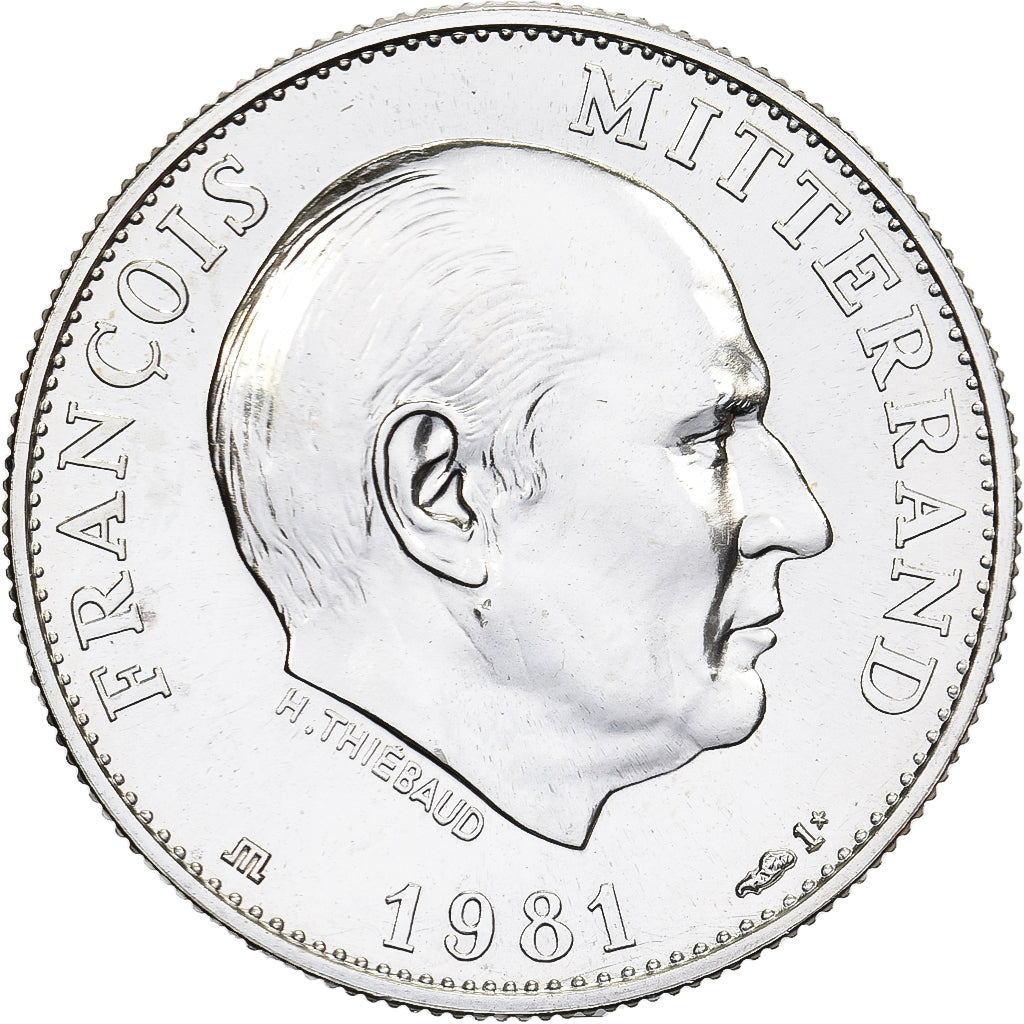 France, Medal, François Mitterrand, Président de la République, 1981, Silver