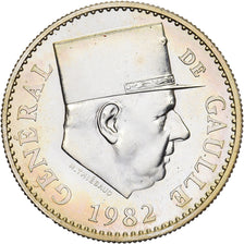 France, Medal, Général De Gaulle, 1982, Silver, Thiébaud, MS(65-70)