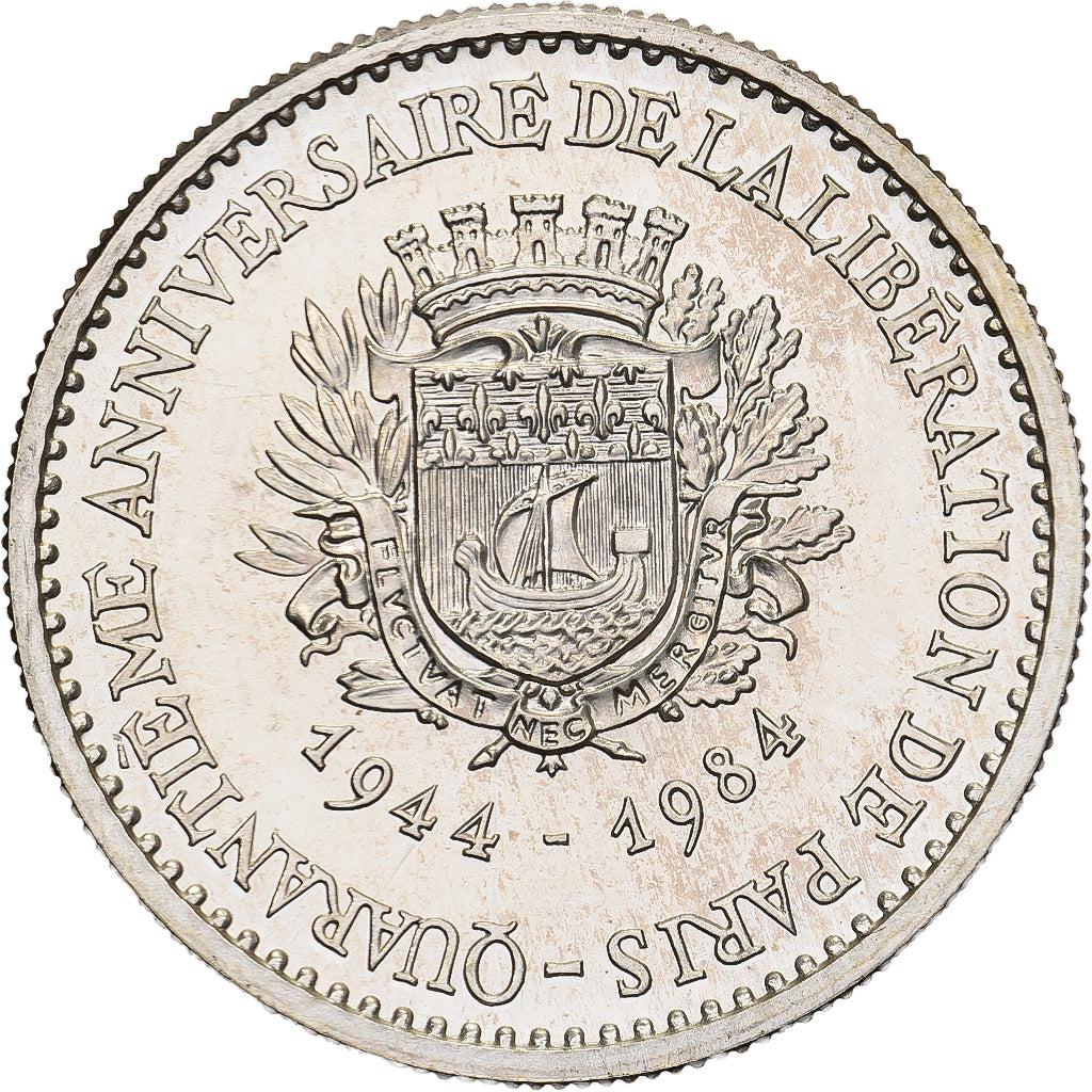 France, Medal, Général De Gaulle, 1984, Silver, Thiébaud, MS(65-70)