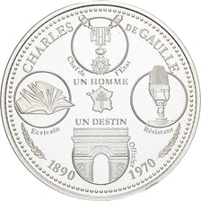 France, Medal, Charles De Gaulle, 1970, Silver, MS(65-70)