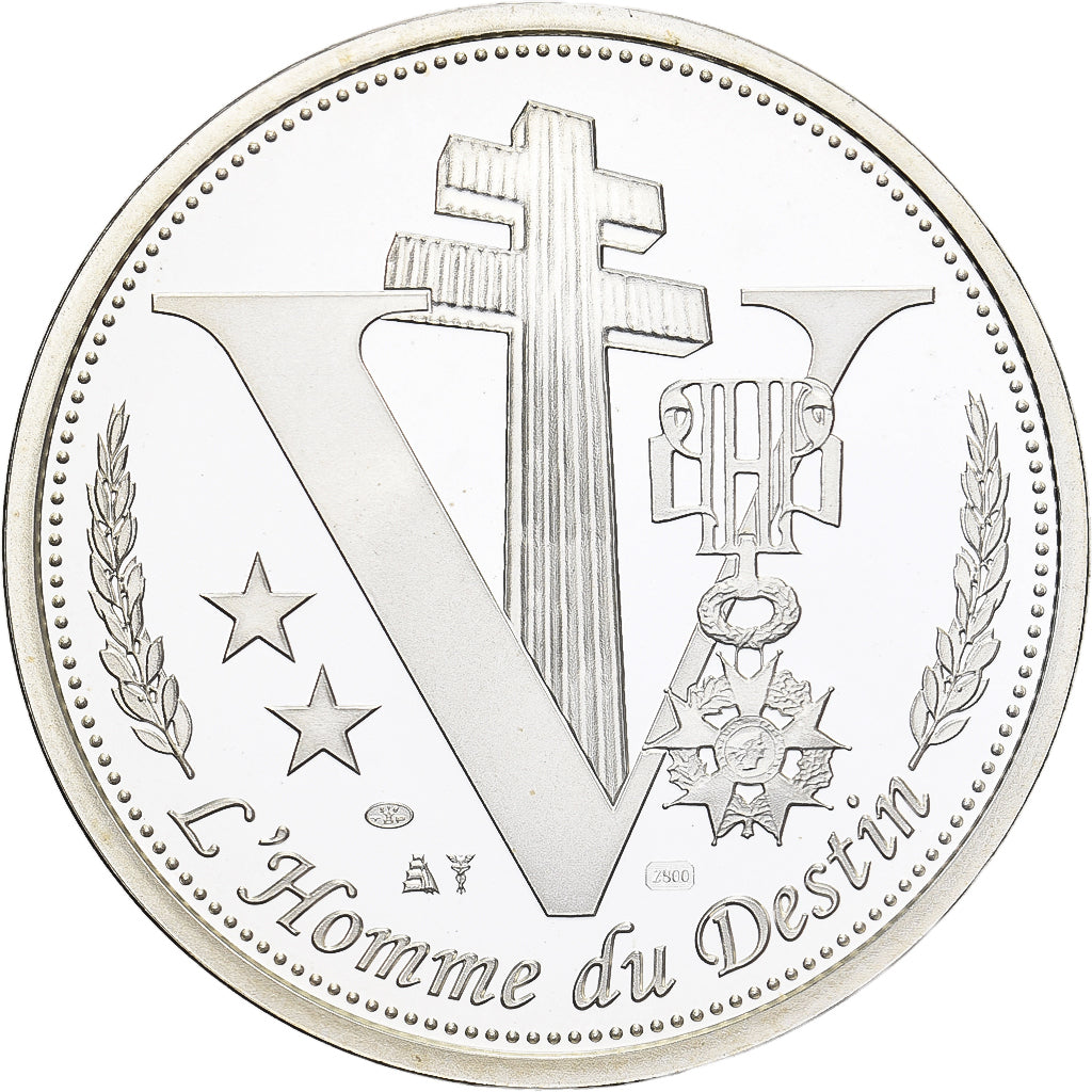 France, Medal, Charles De Gaulle, 1970, Silver, MS(65-70)
