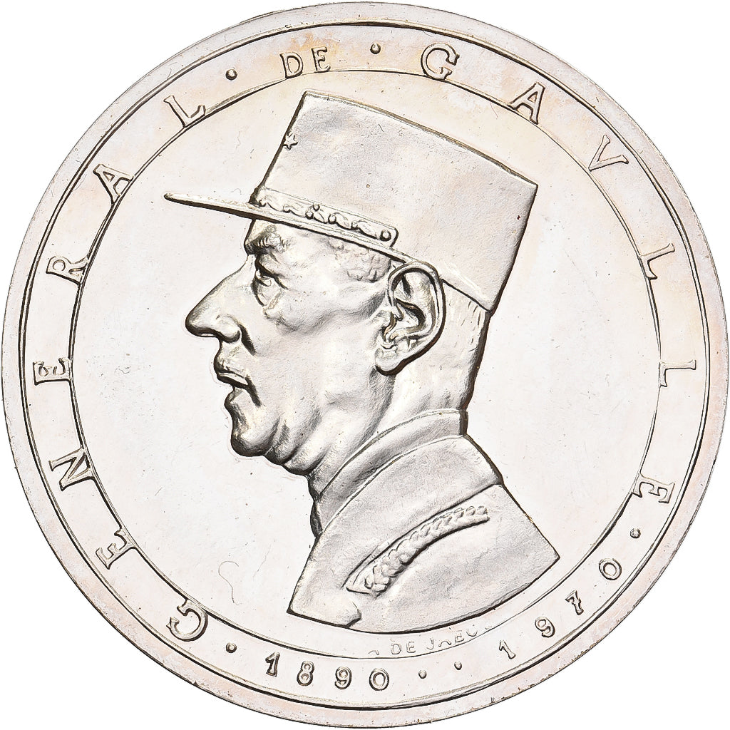 France, Médaille, Mémorial du Général de Gaulle, 1972, Argent, SPL, De