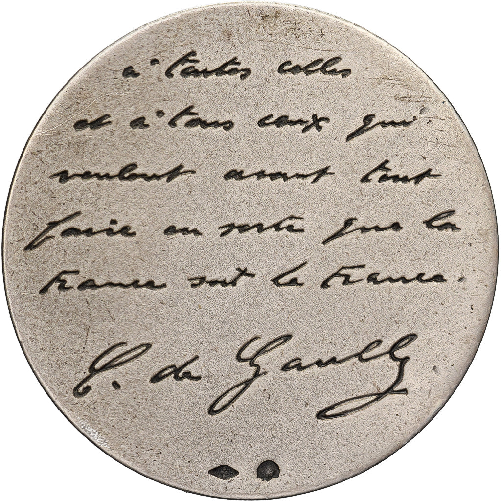 France, Medal, Charles De Gaulle, Silver, MS(63)