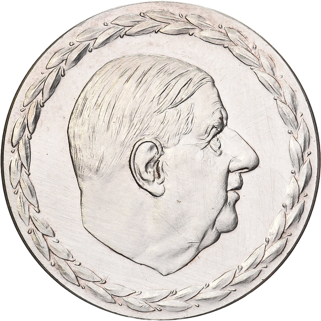 France, Medal, Charles De Gaulle, 1970, Silver, MS(63)