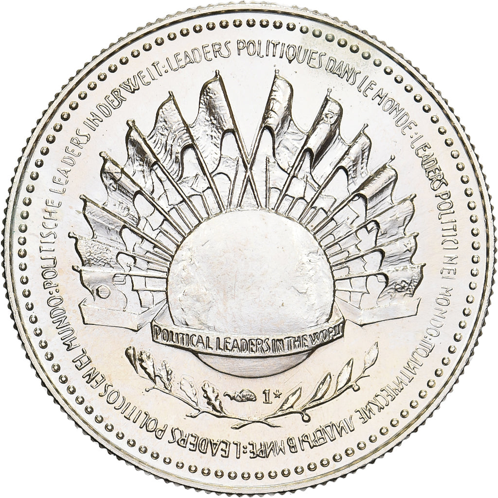France, Medal, Charles de Gaulle, 1981, Silver, MS(65-70)