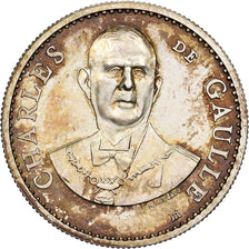 France, Medal, Charles de Gaulle, Silver, AU(55-58)