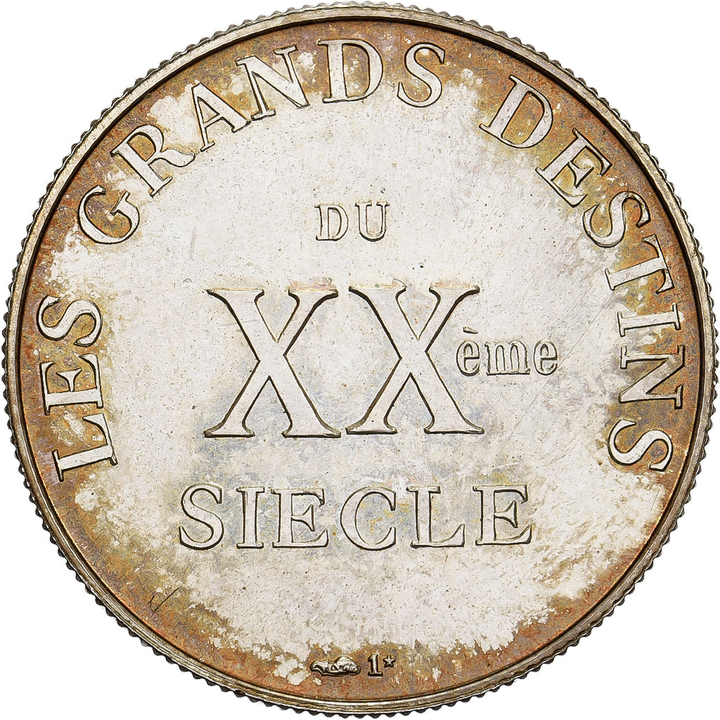 France, Medal, Charles de Gaulle, Silver, AU(55-58)