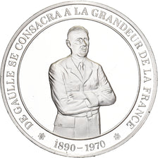 France, Medal, Charles De Gaulle, 1970, Silver, MS(64)