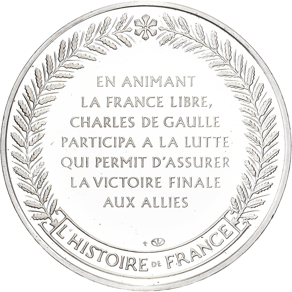 France, Medal, Charles De Gaulle, 1970, Silver, MS(64)