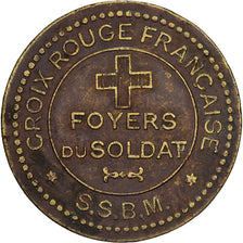 France, Token, Croix rouge Française, Foyers du Soldat, Brass, EF(40-45)
