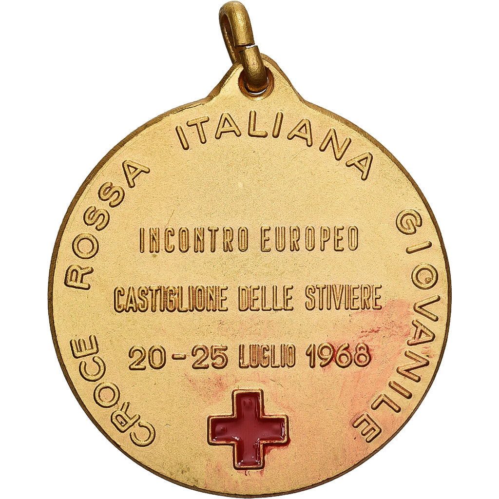 Italy, Medal, Croix Rouge, 1968, Gilt Bronze, MS(63)