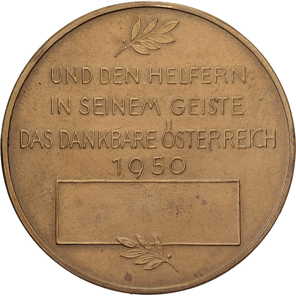 Áustria, medalha, Jean-Henri Dunant, 1950, Bronze, Hofmann, AU(55-58)