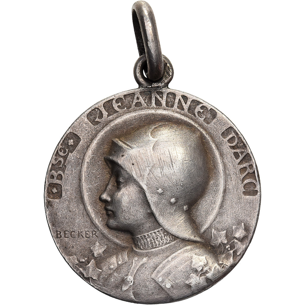 France, Médaille, Croix Rouge, Jeanne d'Arc, Argent, TTB+, Becker