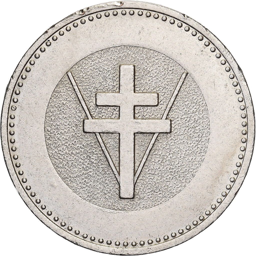 Francia, medalla, Charles De Gaulle, Silvered Metal, MBC