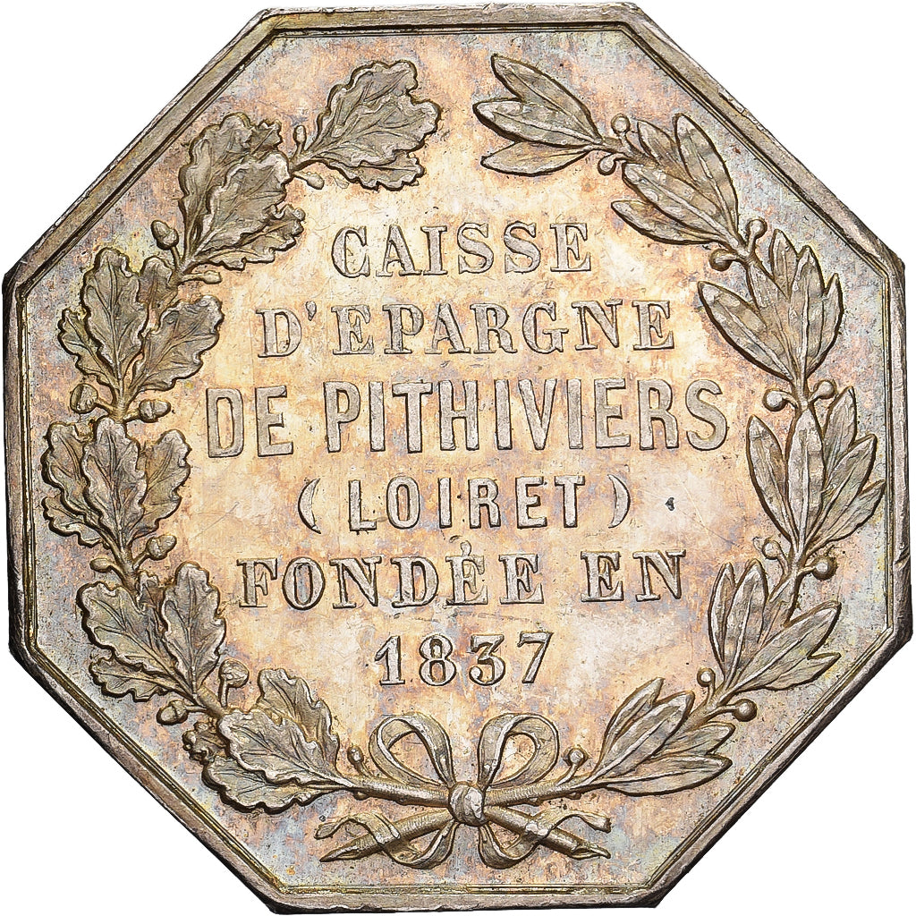 France, Token, Caisse d'Epargne de Pithiviers, Silver, AU(55-58), Jacqmin:66