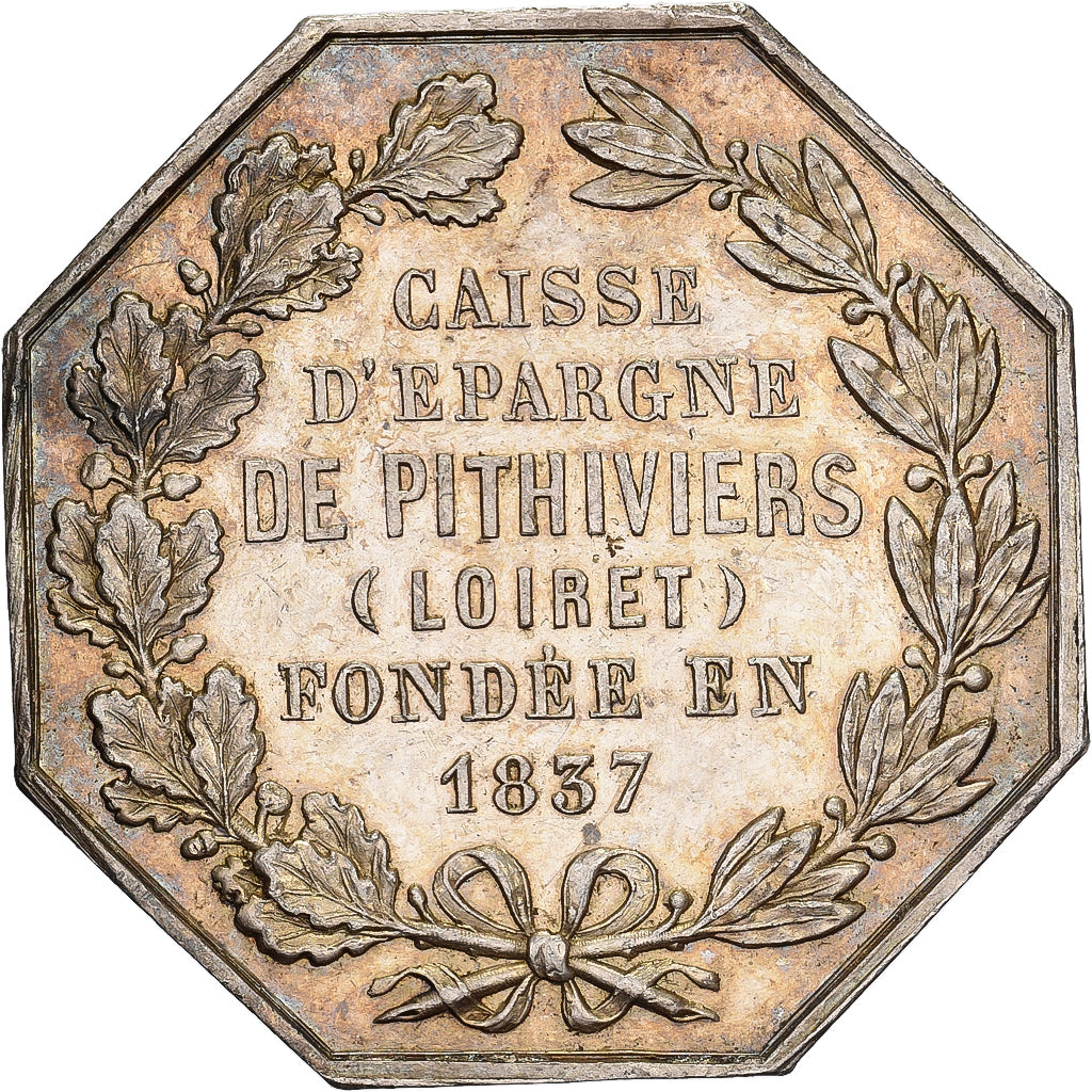 France, Token, Caisse d'Epargne de Pithiviers, Silver, AU(55-58), Jacqmin:66