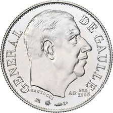 France, Médaille, Charles de Gaulle, 1980, Argent, FDC