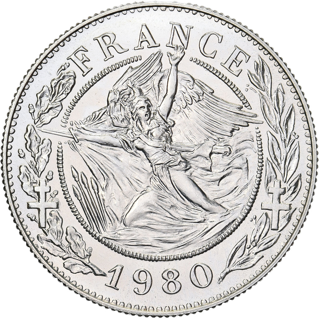 France, Médaille, Charles de Gaulle, 1980, Argent, FDC