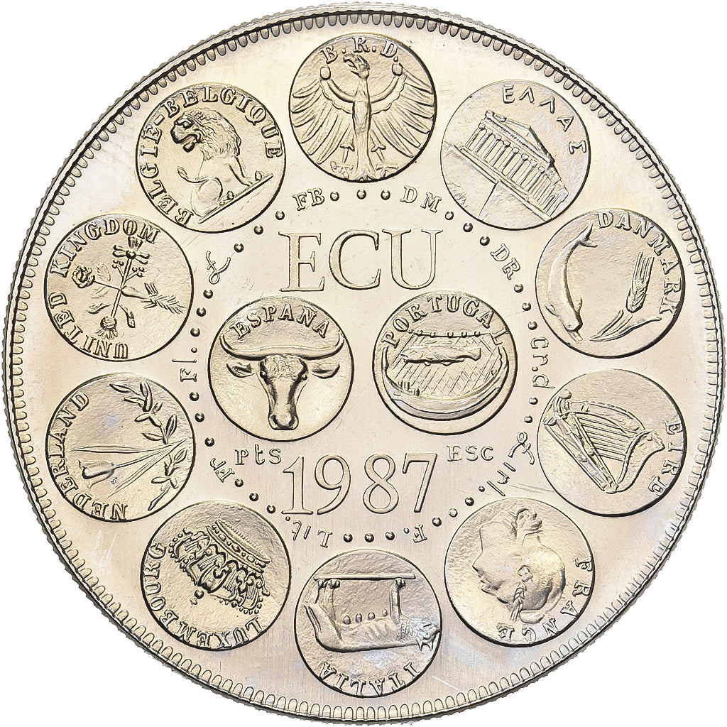 Frankreich, Medaille, Ecu Europa, Marianne, Politics, 1987, Rodier, STGL