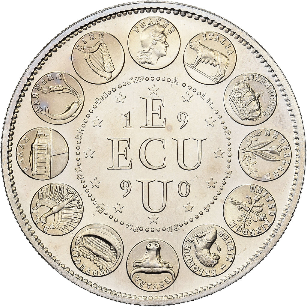 Frankreich, Medaille, Ecu Europa, Marianne, 1990, Kupfer-Nickel, Rodier, STGL