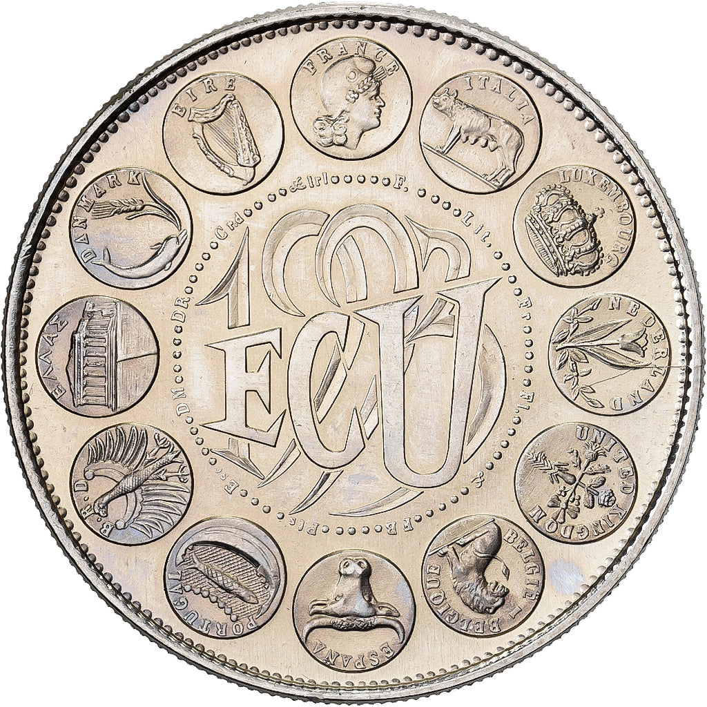 Frankreich, Medaille, Ecu Europa, Marianne, 1993, Kupfer-Nickel, Rodier, STGL