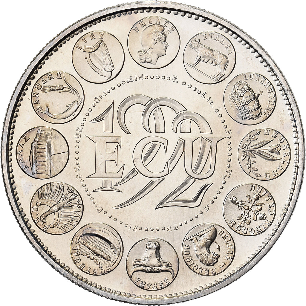 France, Medal, Ecu Europa, Marianne, 1992, Copper-nickel, Rodier, MS(65-70)