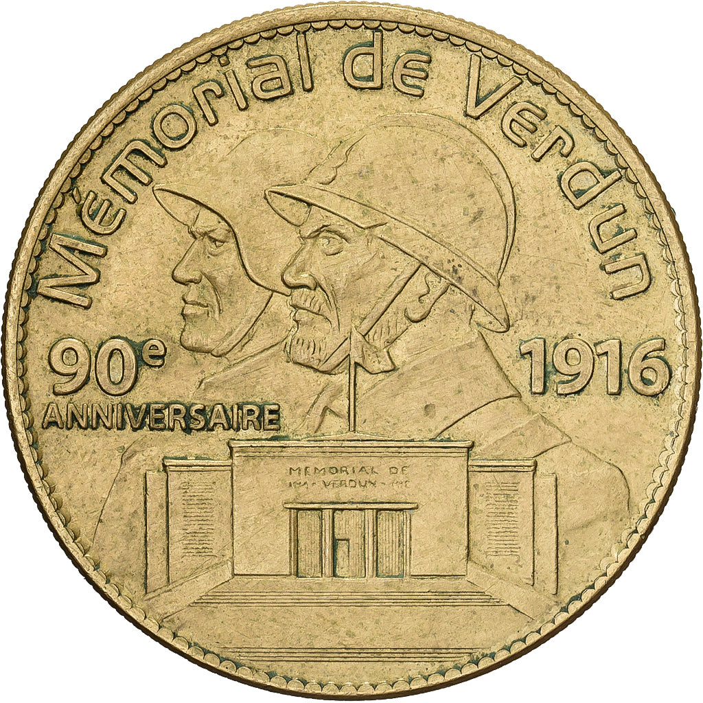 France, Token, Mémorial de Verdun, 90 ans, 2006, Copper-nickel Aluminium