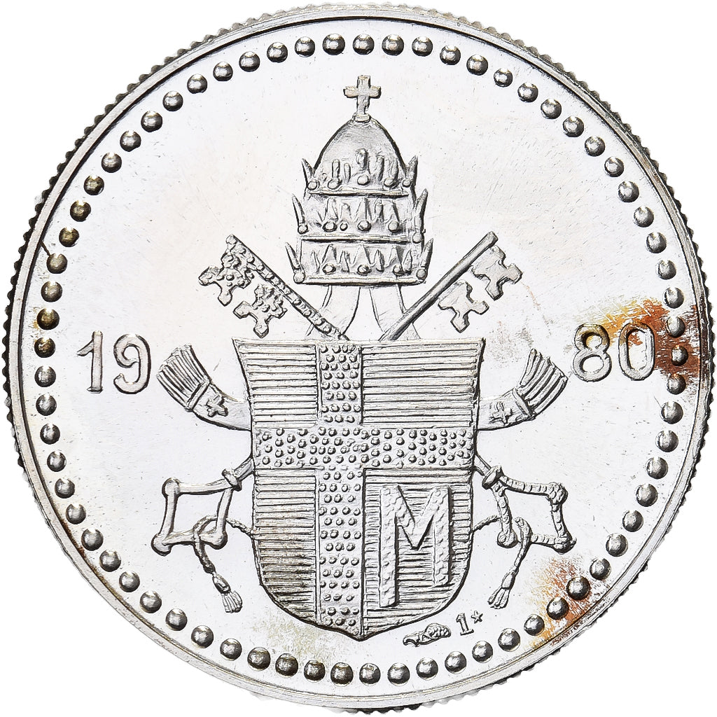 Vatican, Medal, Le Pape Jean-Paul II, 1980, Silver, MS(63)