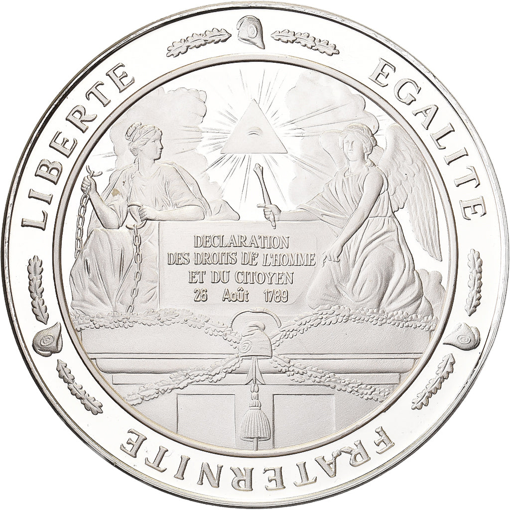 Francja, medal, Bicentenaire de la Révolution Française, Déclaration des