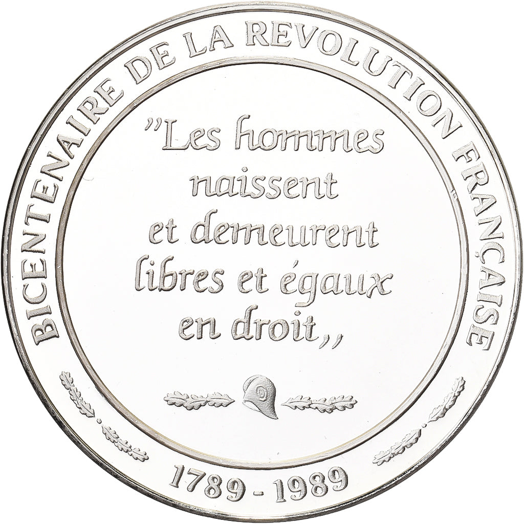 Francja, medal, Bicentenaire de la Révolution Française, Déclaration des