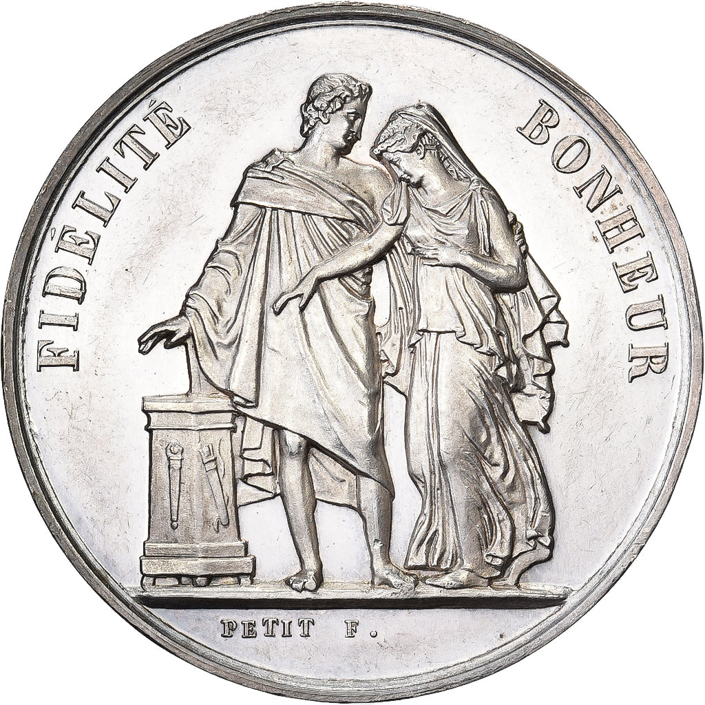 Francia, medalla, Médaille de mariage, Plata, Petit, EBC