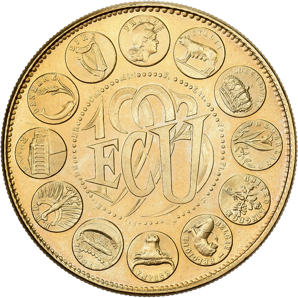França, medalha, Ecu Europa, 1993, Bronze Florentin, Rodier, MS(63)