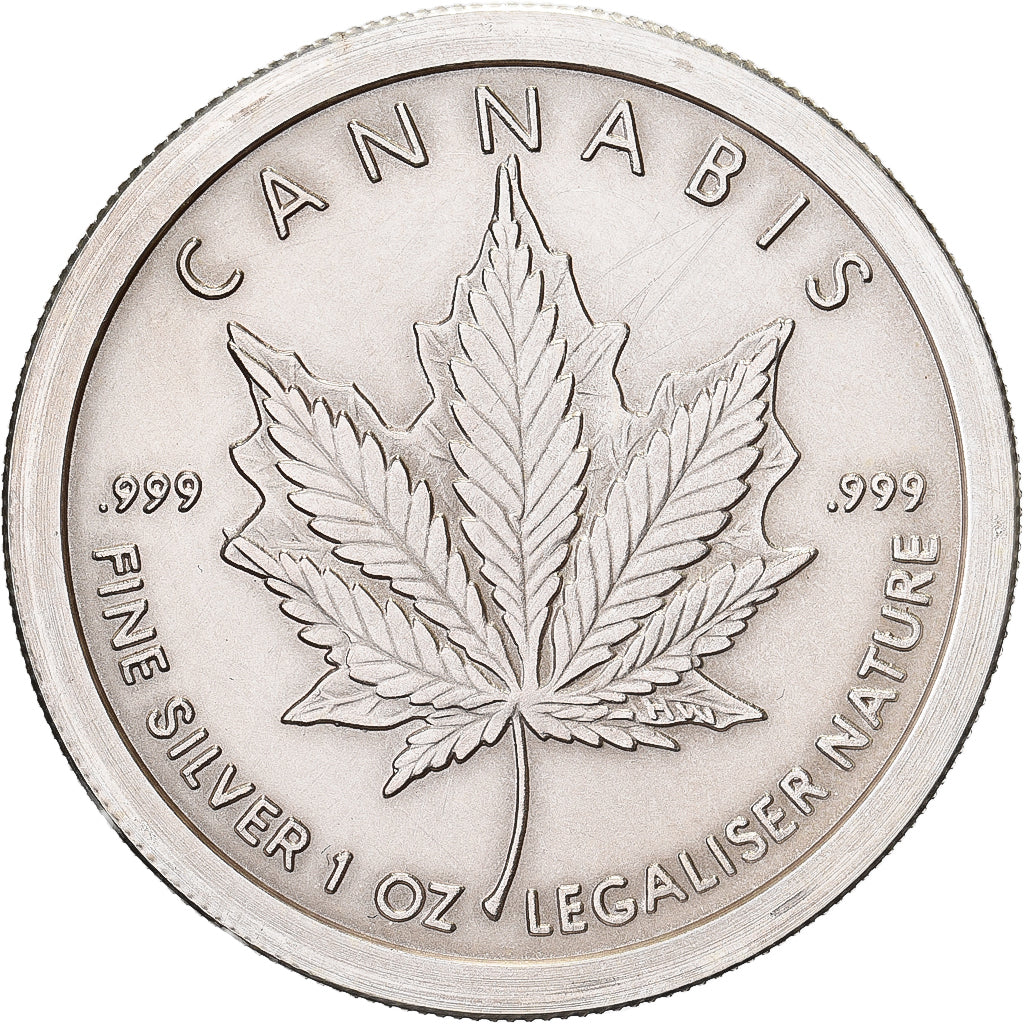 United States, 1 Troy Ounce, Silver Oz, 2015, Sanford, Cannabis, Silver