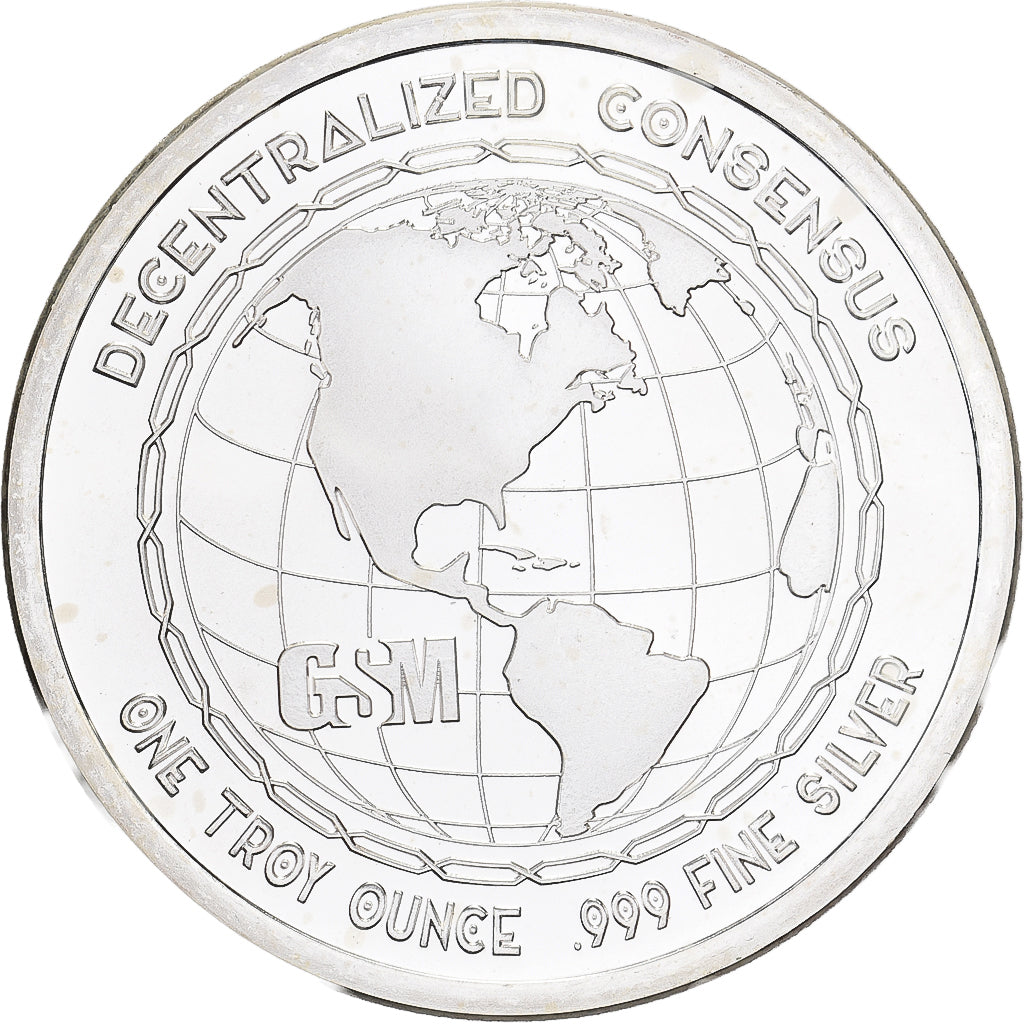 United States, 1 Troy Ounce, Silver Oz, Bitcoin, Silver, MS(64)