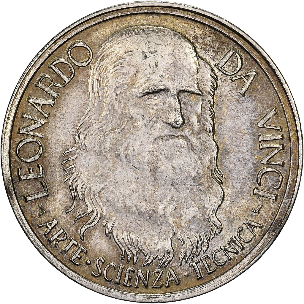 Italie, Jeton, Léonard de Vinci, 1965, Nickel Clad Steel, TTB+