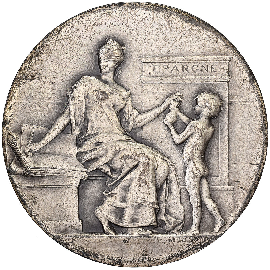 Frankreich, Medaille, Caisse d'Epargne de Nantes, Silber, Dupuis.D, SS