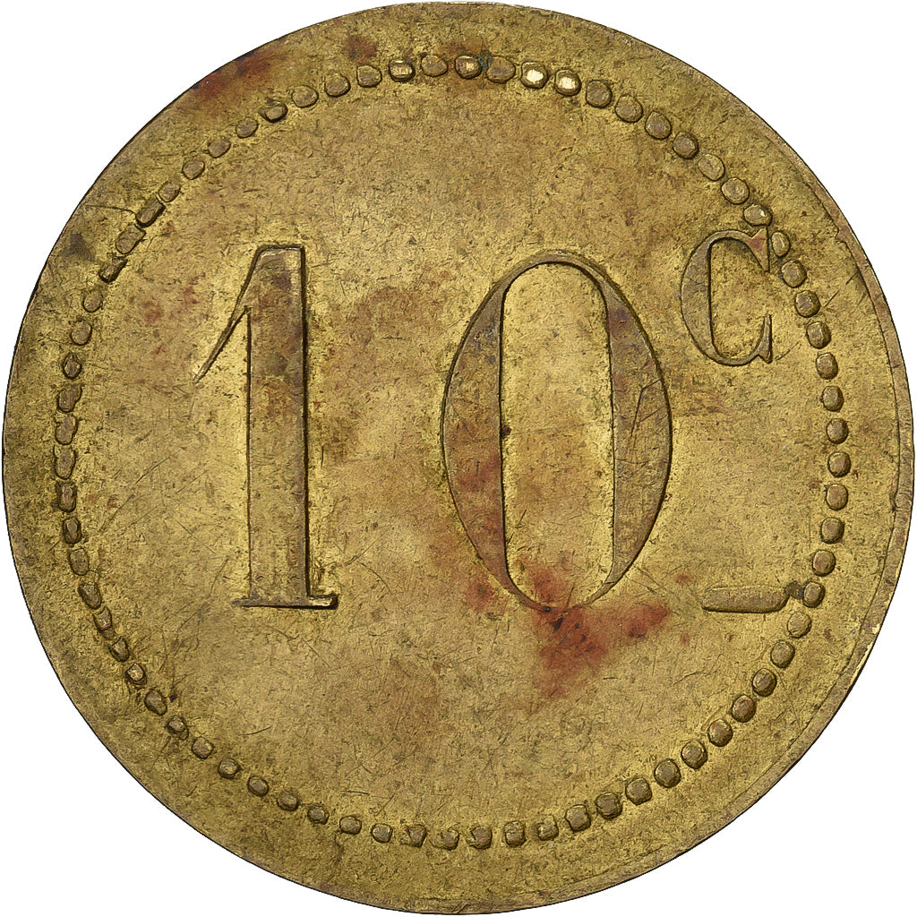 France, Cercle des Sous-Officiers, Camp Ouest, Bizerte, 10 Centimes, VF(30-35)