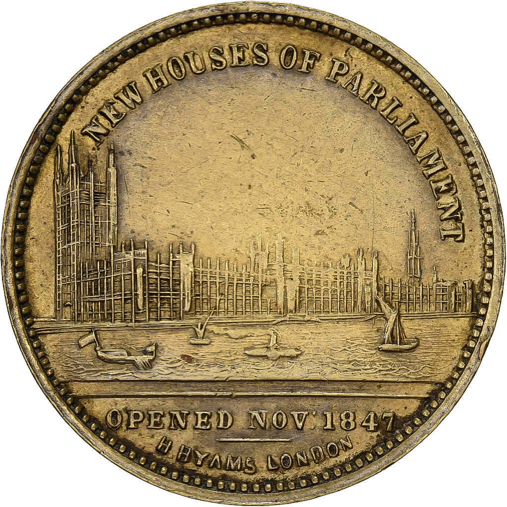 Royaume-Uni, Jeton, Victoria Regina, New Houses Parliament, London, 1847