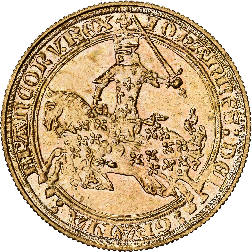 France, Medal, Franc à Cheval, Outils de Frappe Monétaire, 1981, Gilt Bronze