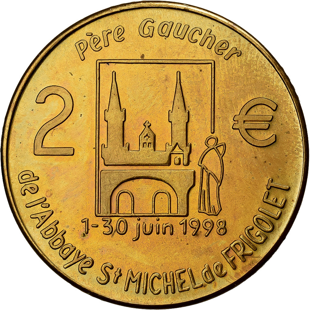 France, 2 Euro, Abbaye Saint Michel de Frigolet - Alphonse Daudet, 1998, MS(63)