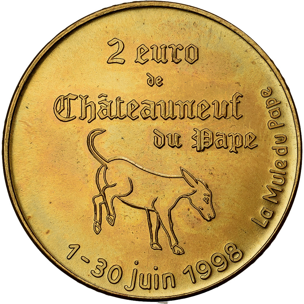 Francia, 2 Euro, Chateauneuf du Pape - Alphonse Daudet, 1998, N.C., SPL