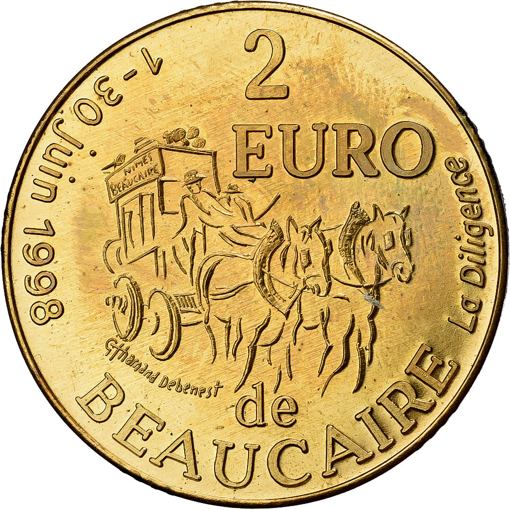 Frankrijk, 2 Euro, Beaucaire - Alphonse Daudet, 1998, n.v.t., UNC-
