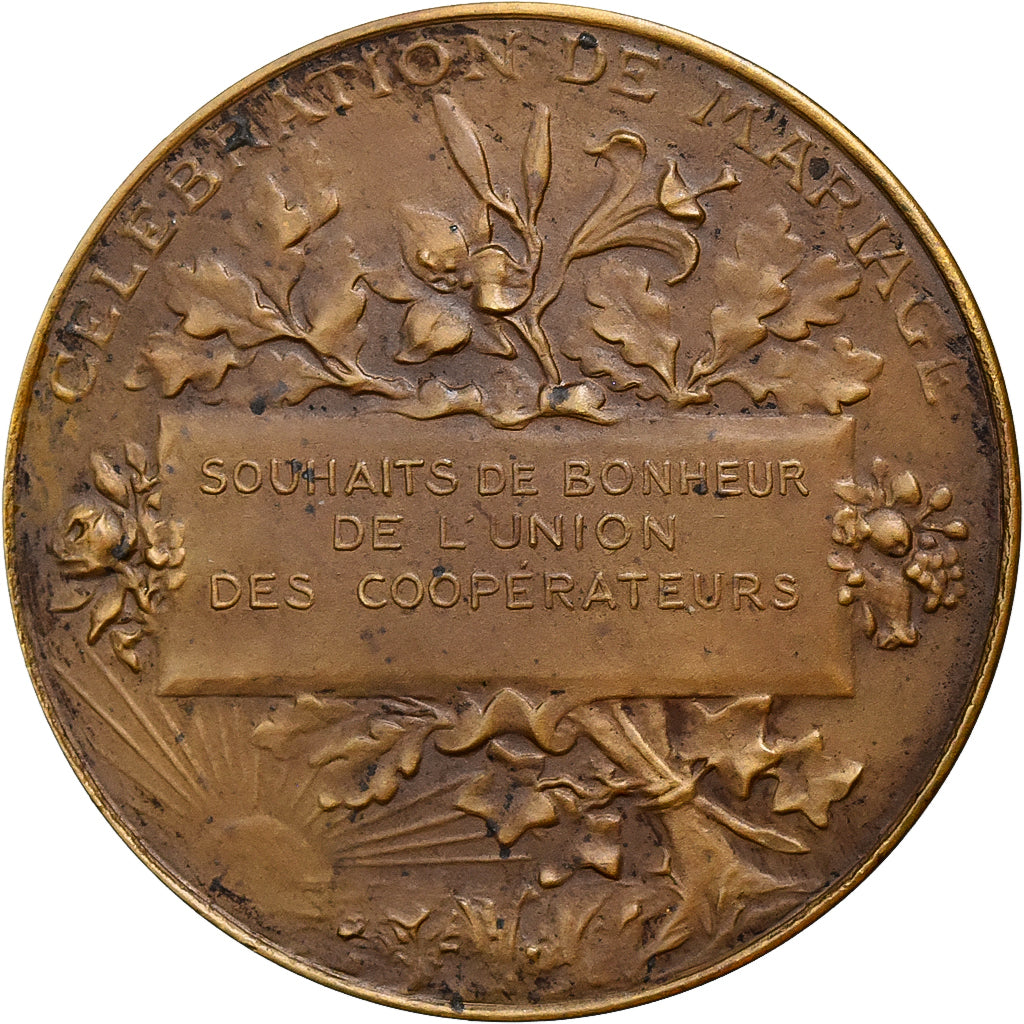 France, Medal, Célébration de Mariage, Union des Coopérateurs, Bronze
