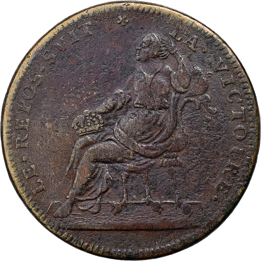 Frankreich, betaalpenning, Louis XIV, Paix de Ratisbonne, Kupfer, S