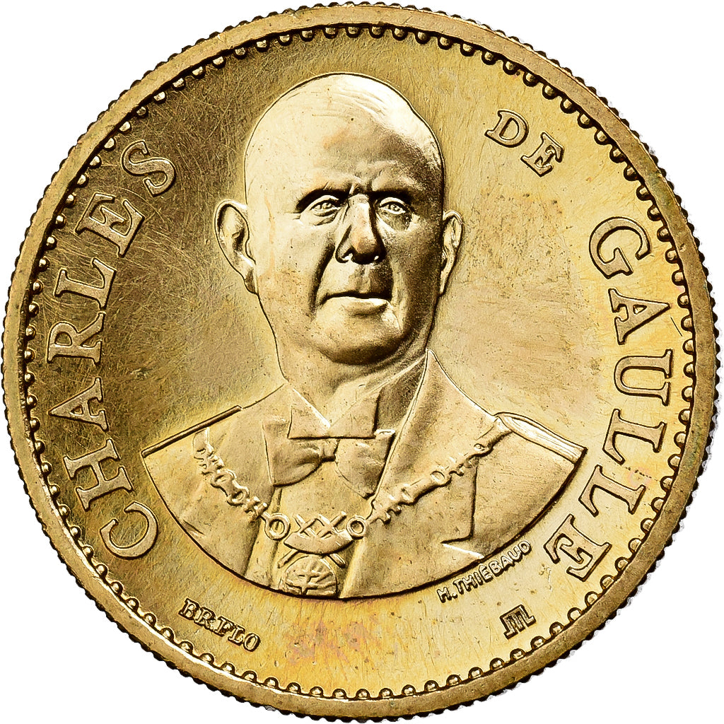 Francia, medalla, Charles De Gaulle, 1988, Bronze Florentin, SC