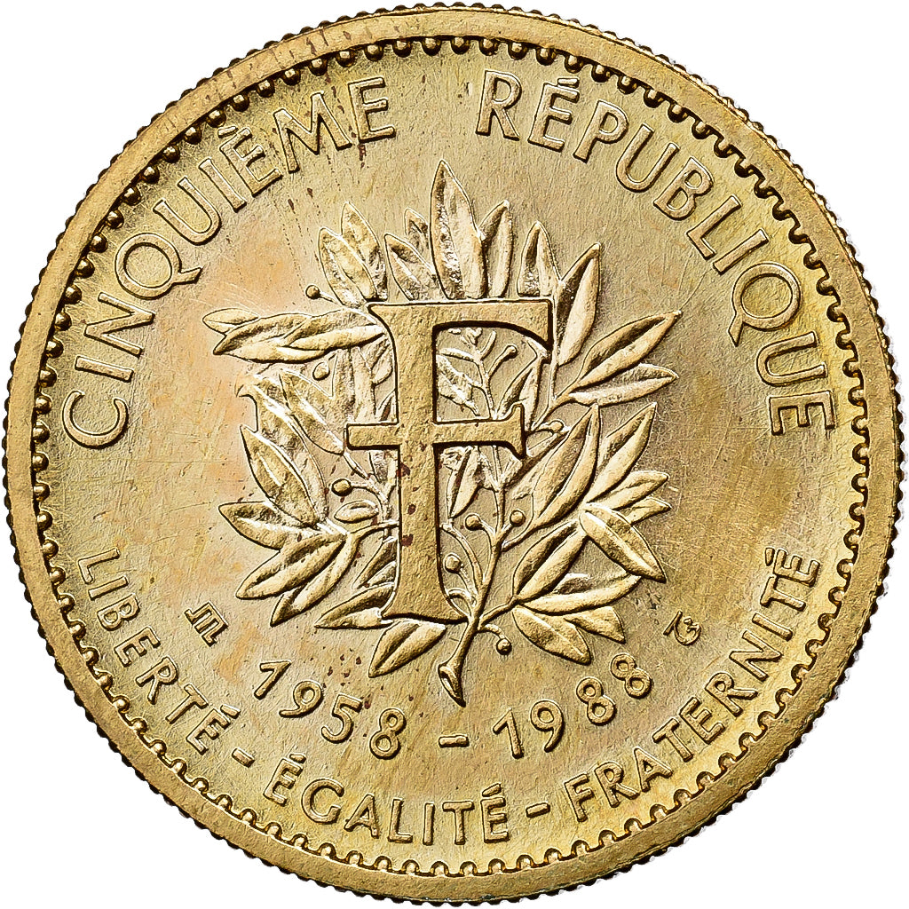 Francia, medalla, Charles De Gaulle, 1988, Bronze Florentin, SC