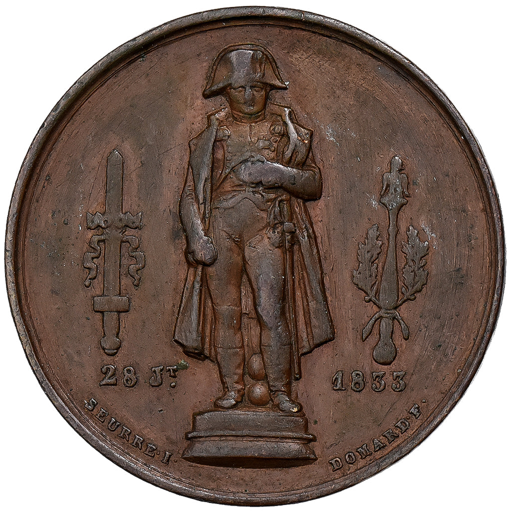 Francia, ficha, Restauration de la statue de Napoléon par Louis-Philippe, 1833