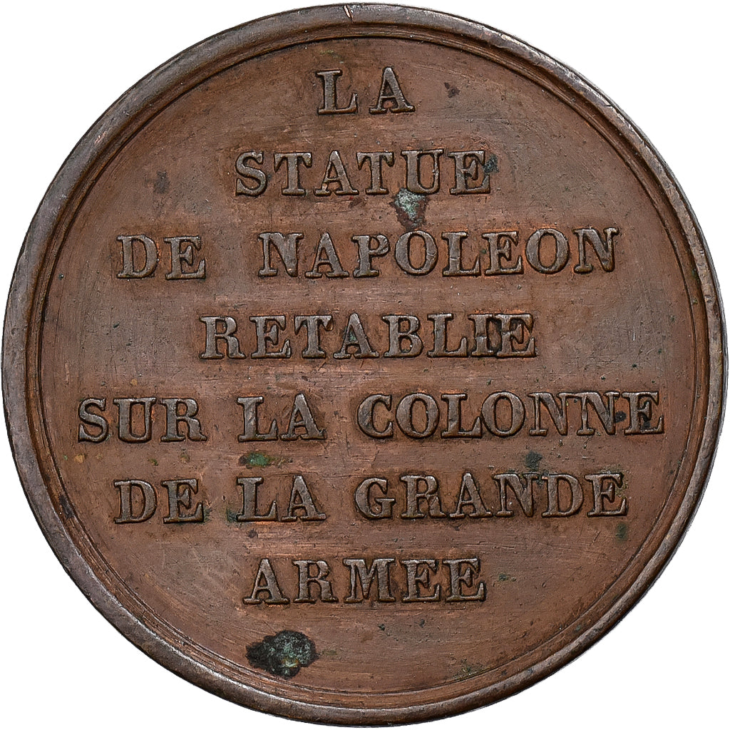 Francia, ficha, Restauration de la statue de Napoléon par Louis-Philippe, 1833