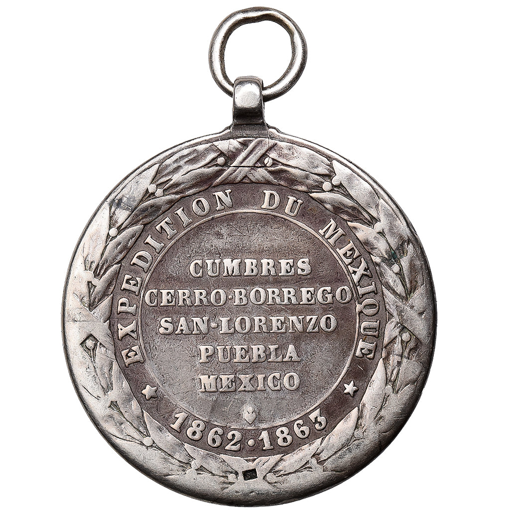 Francia, Napoléon III, Expédition du Méxique, History, medaglia, 1862-1863